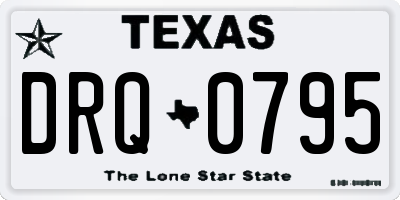 TX license plate DRQ0795