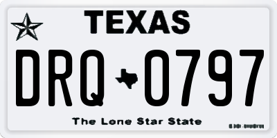 TX license plate DRQ0797