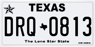 TX license plate DRQ0813