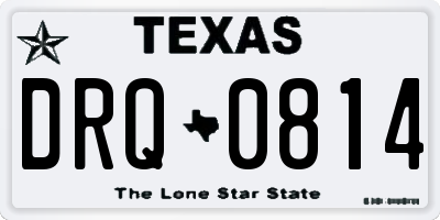TX license plate DRQ0814