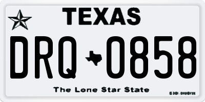 TX license plate DRQ0858