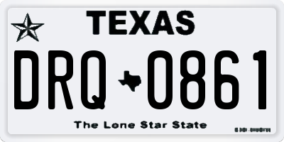 TX license plate DRQ0861