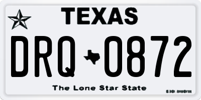 TX license plate DRQ0872