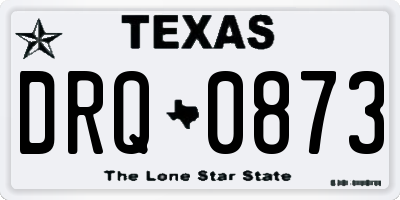 TX license plate DRQ0873