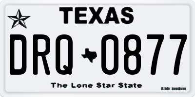 TX license plate DRQ0877
