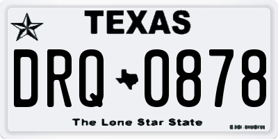 TX license plate DRQ0878