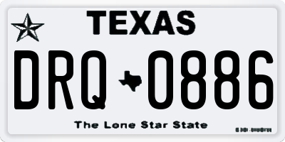 TX license plate DRQ0886