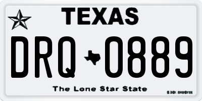 TX license plate DRQ0889