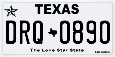 TX license plate DRQ0890