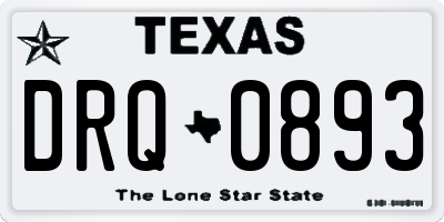 TX license plate DRQ0893