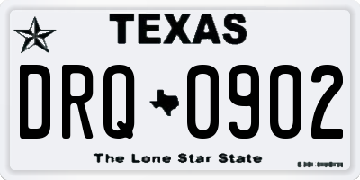 TX license plate DRQ0902