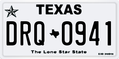 TX license plate DRQ0941