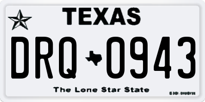 TX license plate DRQ0943