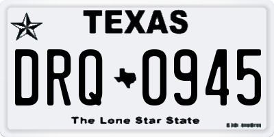 TX license plate DRQ0945