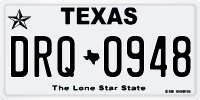 TX license plate DRQ0948