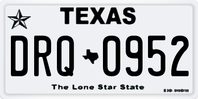 TX license plate DRQ0952