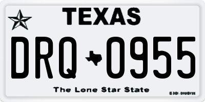TX license plate DRQ0955