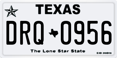 TX license plate DRQ0956
