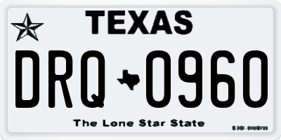 TX license plate DRQ0960
