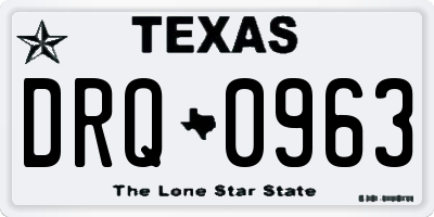 TX license plate DRQ0963