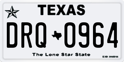 TX license plate DRQ0964