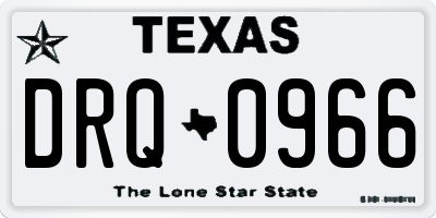 TX license plate DRQ0966