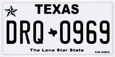 TX license plate DRQ0969