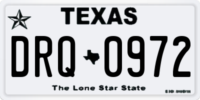 TX license plate DRQ0972