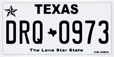 TX license plate DRQ0973
