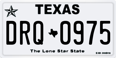 TX license plate DRQ0975