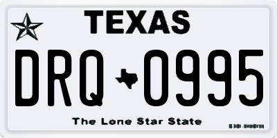TX license plate DRQ0995