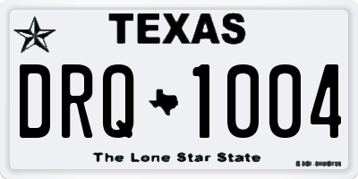TX license plate DRQ1004