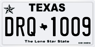 TX license plate DRQ1009
