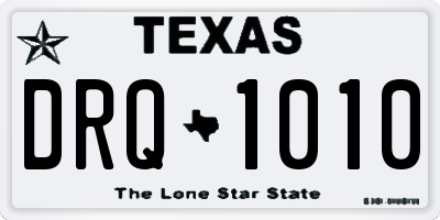 TX license plate DRQ1010