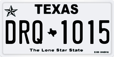 TX license plate DRQ1015