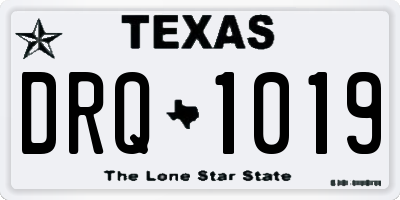 TX license plate DRQ1019