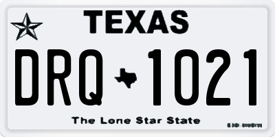 TX license plate DRQ1021