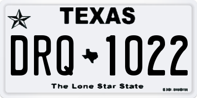 TX license plate DRQ1022
