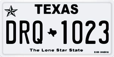 TX license plate DRQ1023