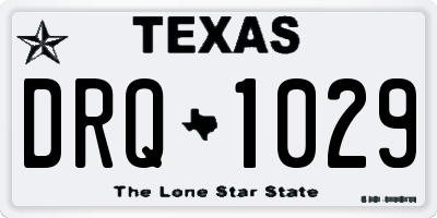 TX license plate DRQ1029