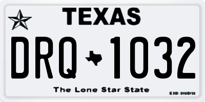 TX license plate DRQ1032