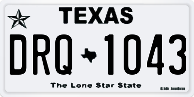 TX license plate DRQ1043