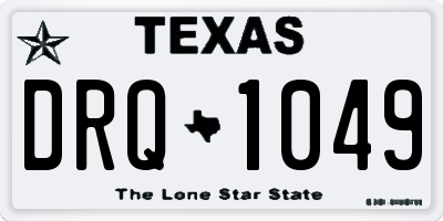 TX license plate DRQ1049