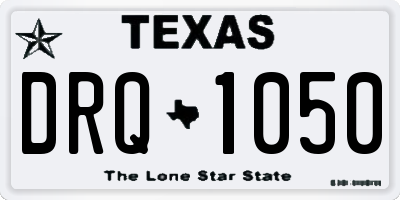 TX license plate DRQ1050