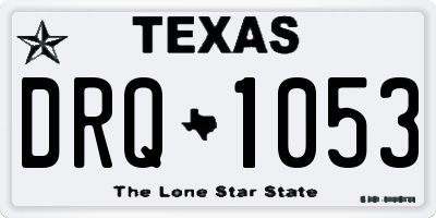 TX license plate DRQ1053