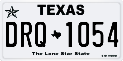 TX license plate DRQ1054