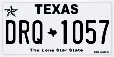 TX license plate DRQ1057