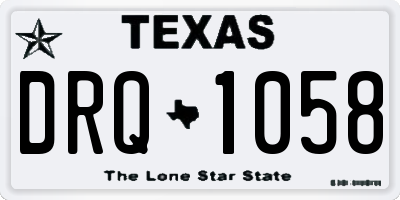 TX license plate DRQ1058