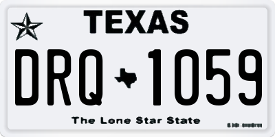 TX license plate DRQ1059