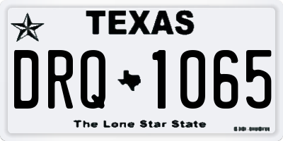 TX license plate DRQ1065